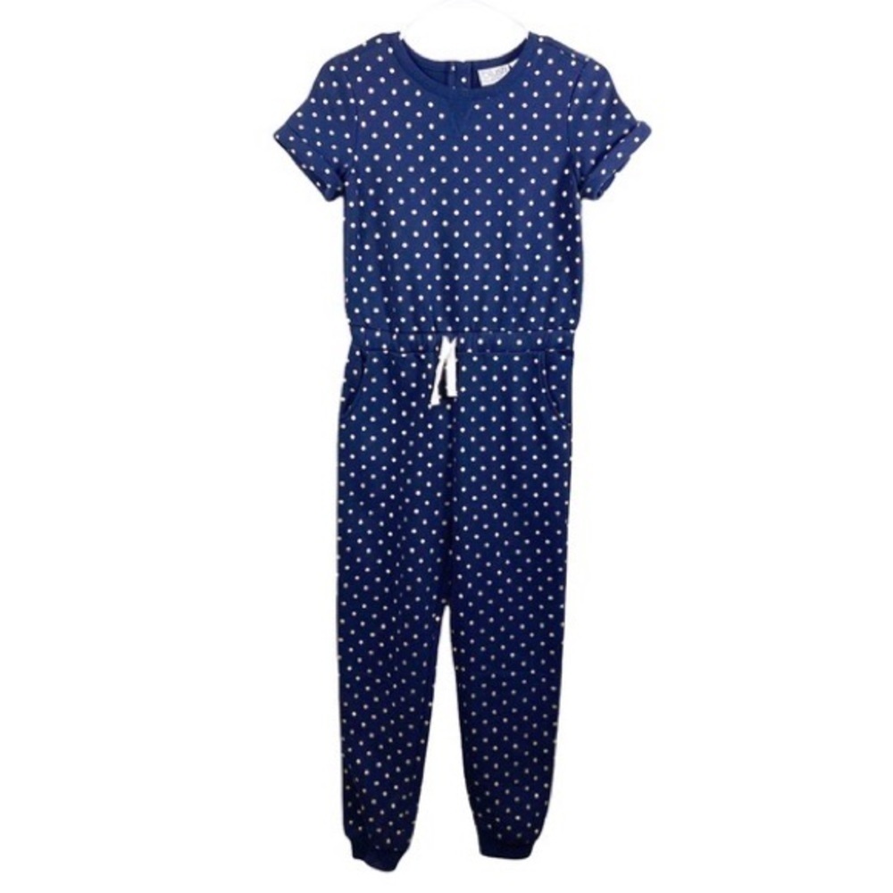 Blush by Us Angels Girls Blue w/ Gold Romper 8